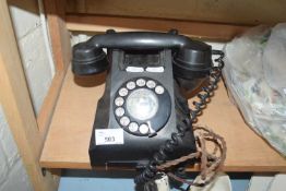 Vintage bakelite cased telephone