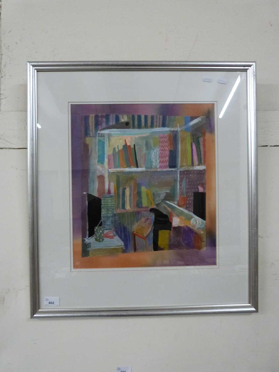 Petrina Ferrey - study of books, framed and glazed