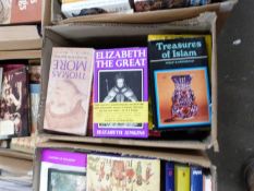 Box of mixed books to include Thomas Moore, The Search for the Inner Man and the Treasures of Islam