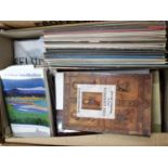 Box of mixed books and LP's