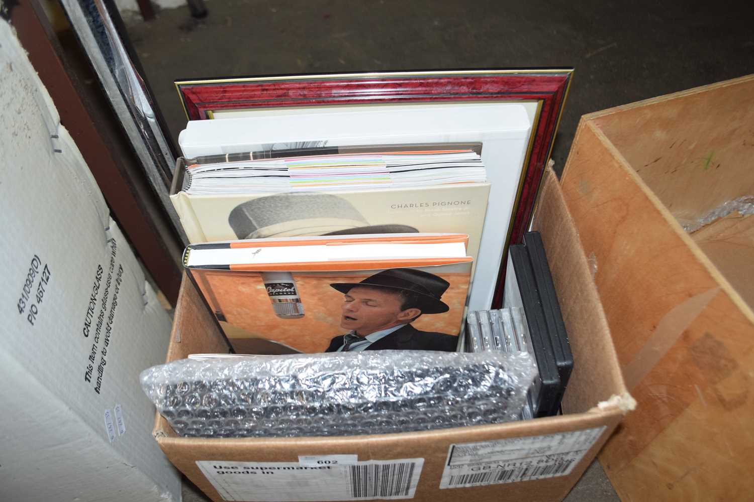 Frank Sinatra interest - collection of various books, CD's and DVD's and film stills/negatives