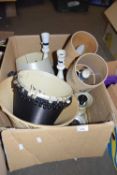 One box of assorted table lamps