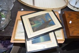 Mixed Lot: Coloured prints, canal scenes plus others