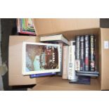 One box of books and DVD's, football biographies
