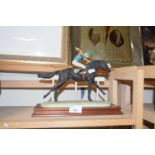 Border Fine Arts model of a horse and jockey, no box or certificate