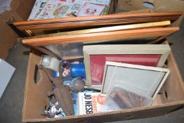 One box of various assorted pictures, household sundries etc