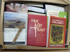Box of mixed books to include Christmas, The Original Story and Hear of Prayer