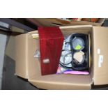 One box of various assorted kitchen wares, house clearance items etc