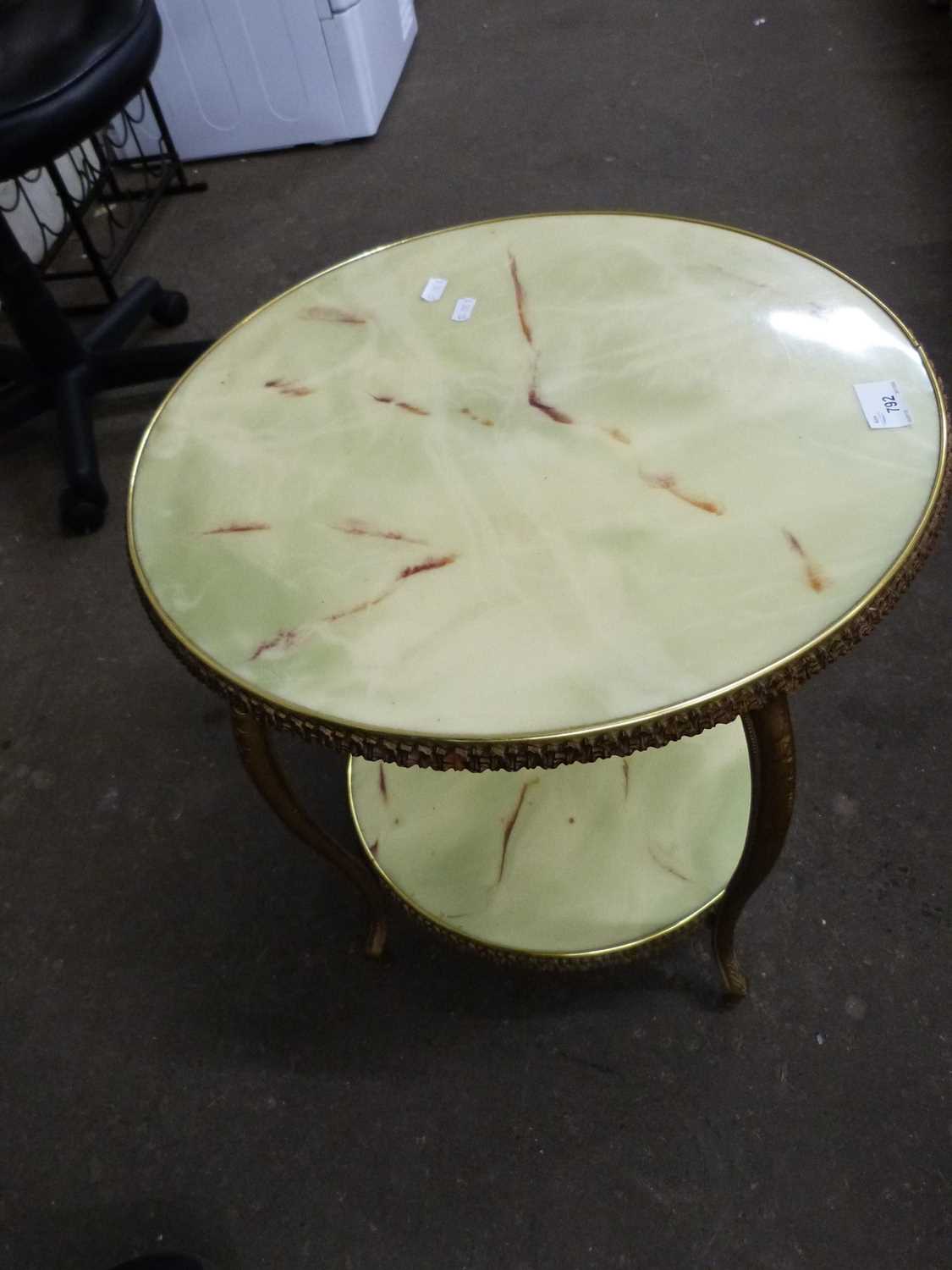 Onyx effect two tier coffee table