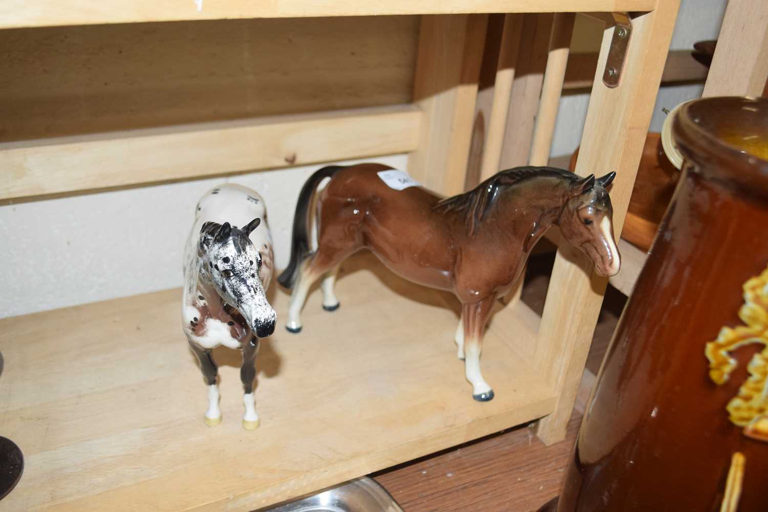 Royal Doulton model horse together with a Melba Ware horse (2)