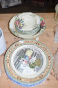 Mixed Lot: Assorted ceramics to include Doulton bowls, Cries of London plates etc