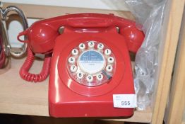 Vintage red telephone