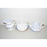 Mixed Lot: 19th Century blue and white teapot and jug plus other assorted ceramics