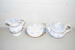 Mixed Lot: 19th Century blue and white teapot and jug plus other assorted ceramics