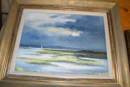 Shirley Cant Stormy Afternoon on Blakeney Point, oil on canvas