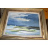 Shirley Cant Stormy Afternoon on Blakeney Point, oil on canvas