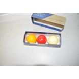 Araminth boxed set of three billiard balls