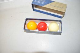 Araminth boxed set of three billiard balls