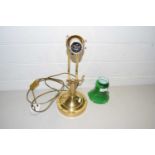 Reproduction adjustable desk lamp with green glass shade