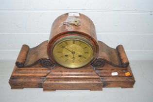 Late 19th/early 20th Century walnut cased mantel clock