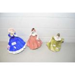 Mixed Lot: Royal Doulton figurine Lynne, Coalport figurine Flora, Royal Doulton figurine Mary (3)