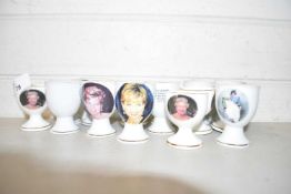 Quantity of commemorative egg cups