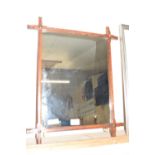 Rectangular wall mirror in an Oxford type frame