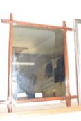 Rectangular wall mirror in an Oxford type frame