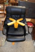 Modern recliner chair and footstool