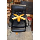 Modern recliner chair and footstool