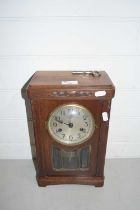 Early 20th Century hardwood cased mantel clock
