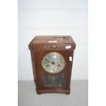 Early 20th Century hardwood cased mantel clock