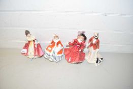 Collection of four various Royal Doulton figurines to include Southern Belle and others