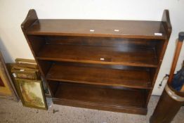 Dark oak bookcase cabinet