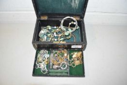 Case of various assorted costume jewellery