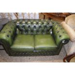 Green Chesterfield two seater sofa