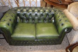 Green Chesterfield two seater sofa