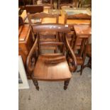 Victorian scroll arm carver chair