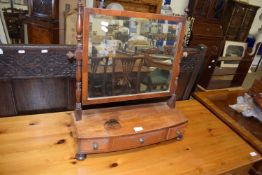 19th Century mahogany dressing table mirror with three drawer base