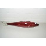 Red Murano glass fish
