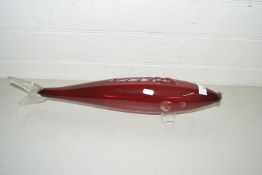 Red Murano glass fish