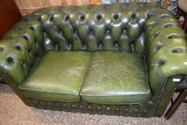 Green Chesterfield two seater sofa