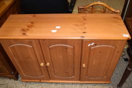 Modern pine three drawer side cabinet