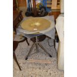 Cymbals, drum stool and drum sticks