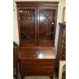 Edwardian mahogany bureau bookcase