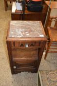 Early 20th Century marble top bedside cabinet