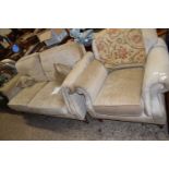 Parker Knoll three seater sofa and matching armchair