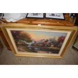 After Thomas Kinkade modern limited edition lithograph in gilt frame