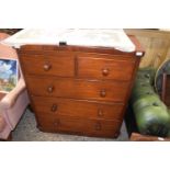 Victorian mahogany five drawer chest