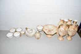 Mixed lot of ceramics to include Fieldings, Crown Devon vases and various others plus floral